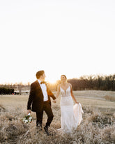 Charming Ivory Column V-Neck Spaghetti Straps Sleeveless Beaded Sequined Sweep Train Wedding Dress